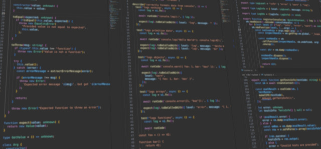 A lot of code on the display