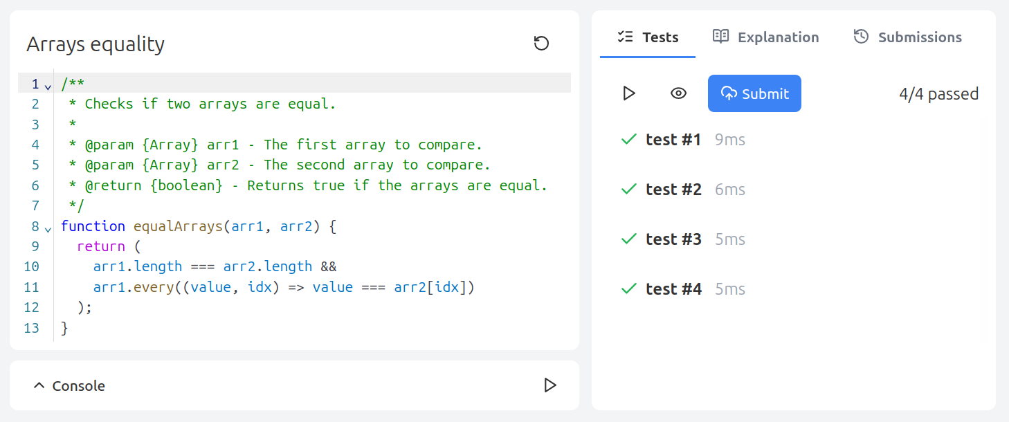 Code editor with a bug fixed and tests passing